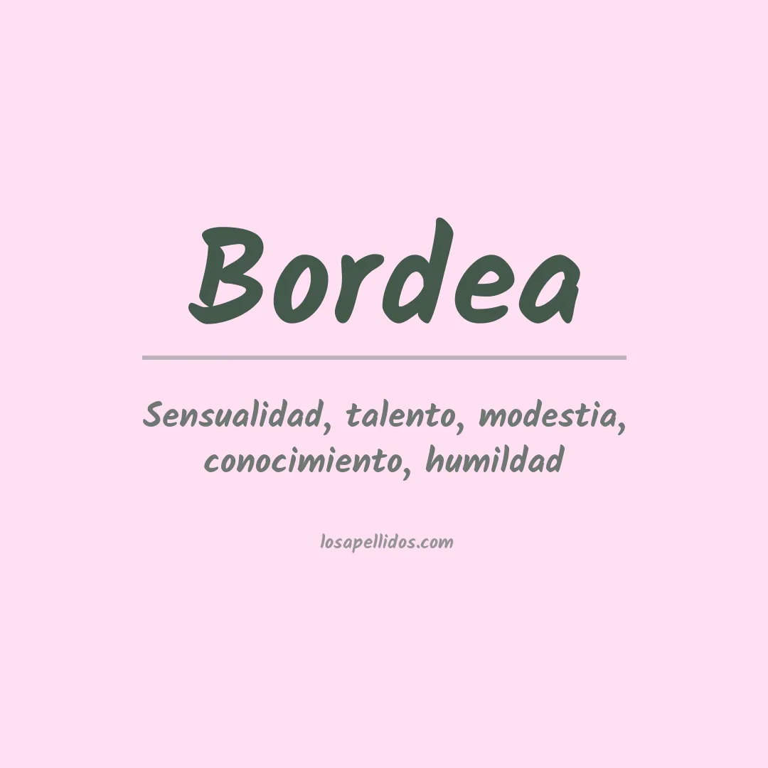 Apellido Bordea