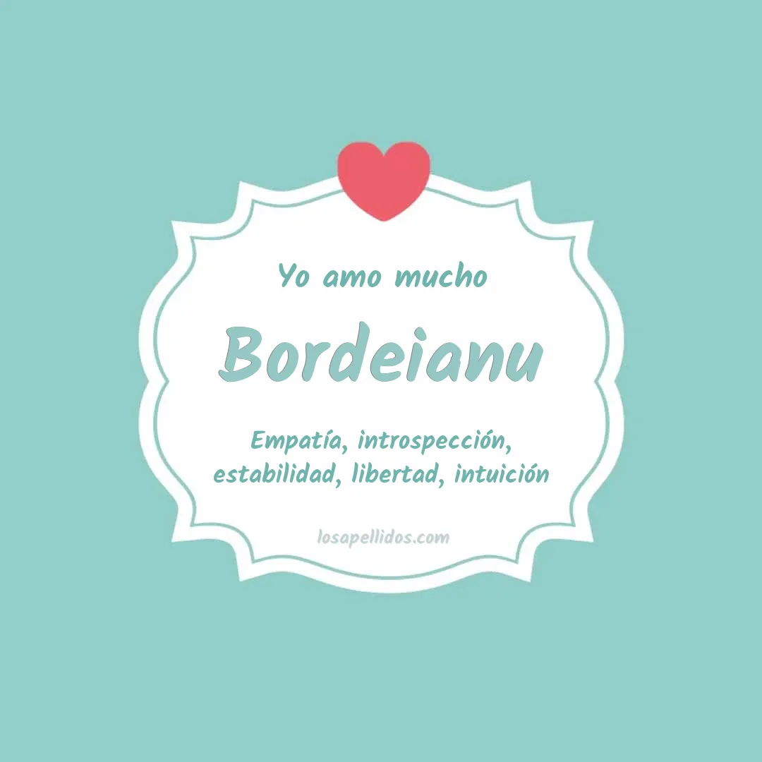Yo amo mucho Bordeianu