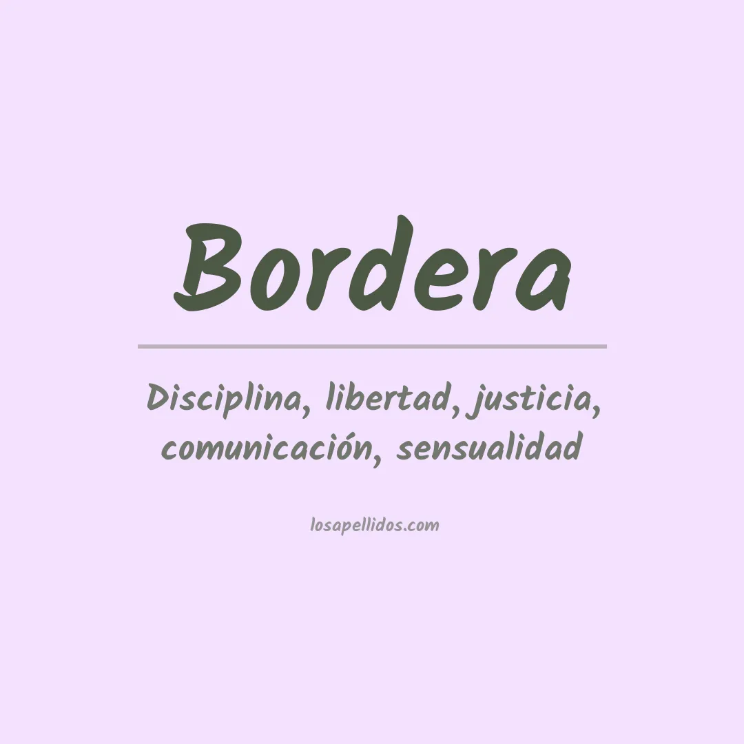 Apellido Bordera