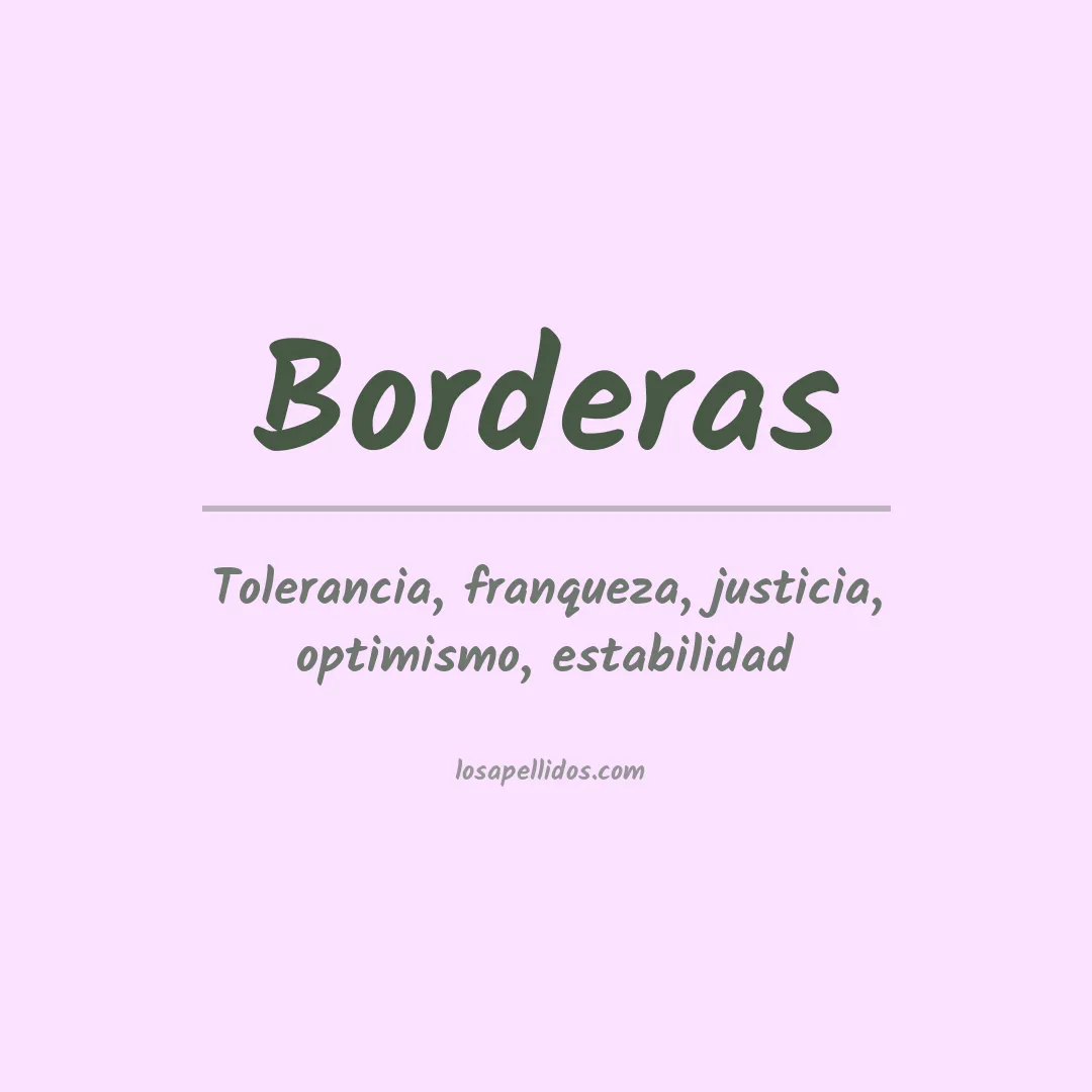 Apellido Borderas