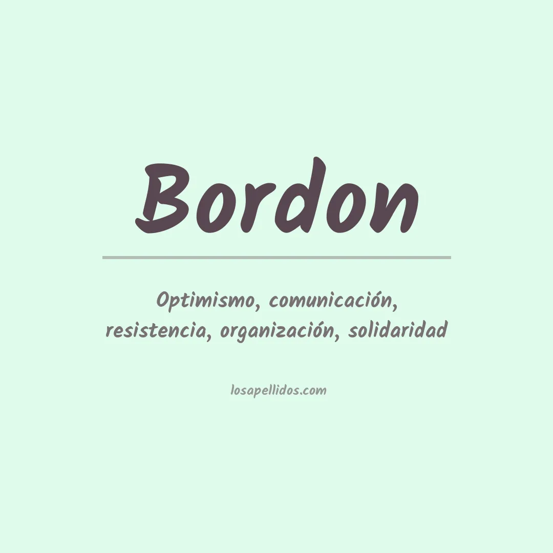 Apellido Bordón