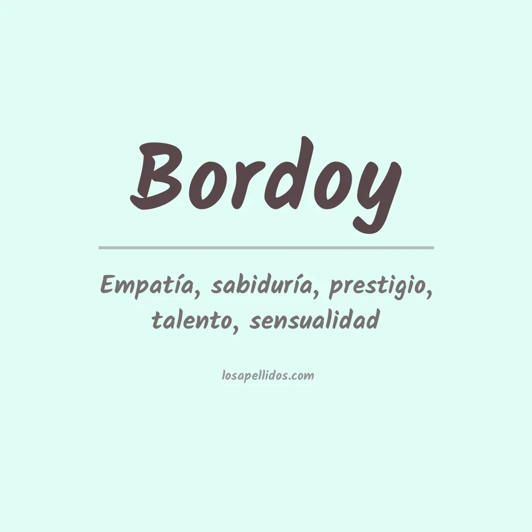 Apellido Bordoy