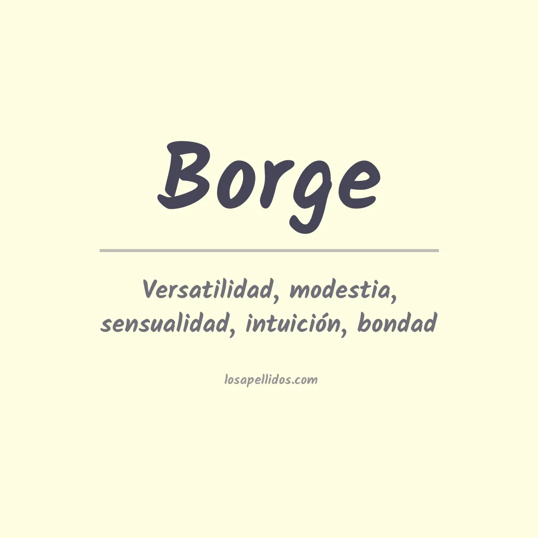 Apellido Borge
