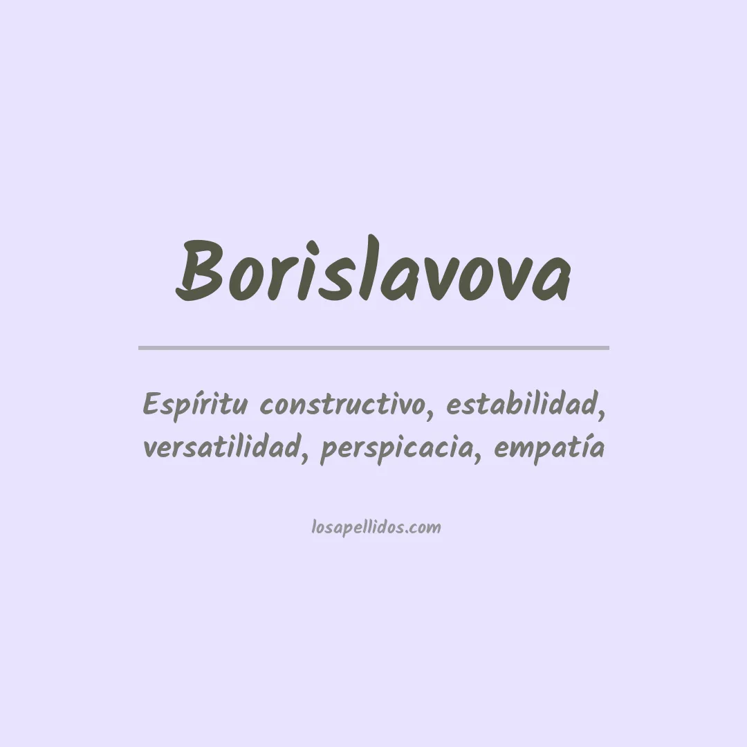 Apellido Borislavova