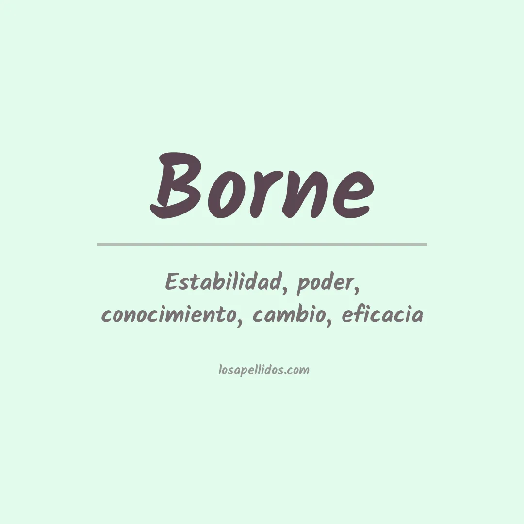 Apellido Borne