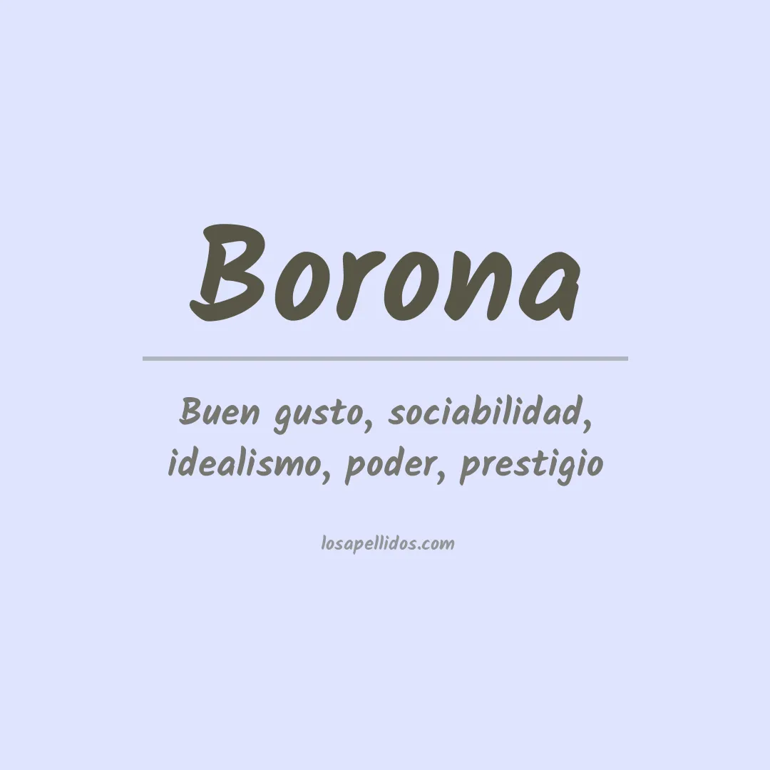 Apellido Borona