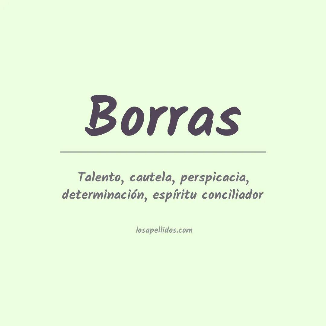 Apellido Borras