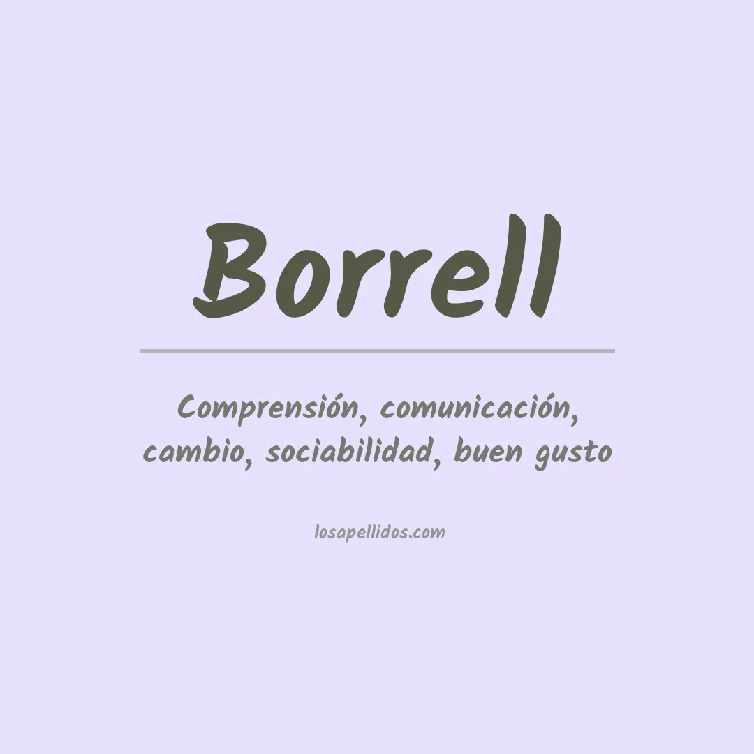 Apellido Borrell
