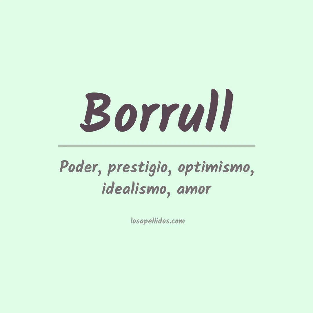 Apellido Borrull