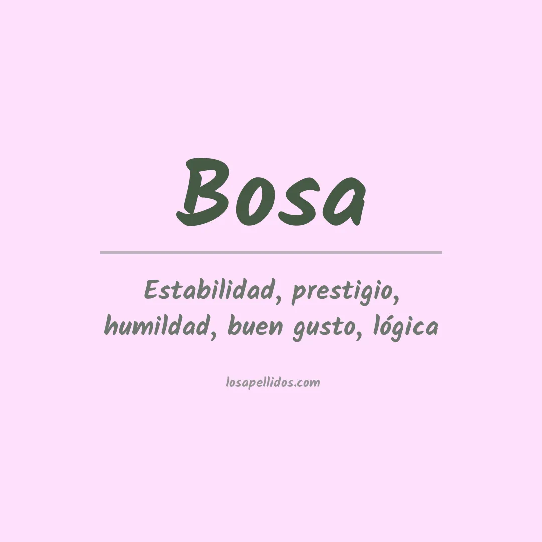 Apellido Bosa