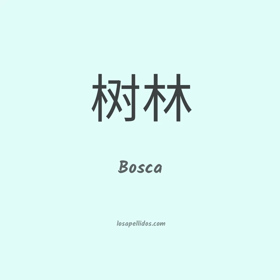Bosca en chino