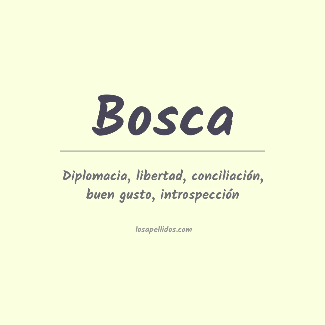 Apellido Bosca