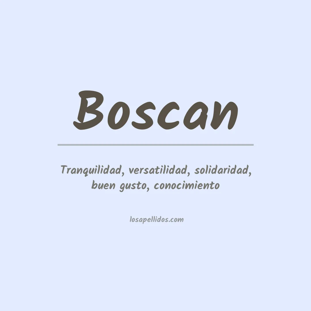 Apellido Boscan