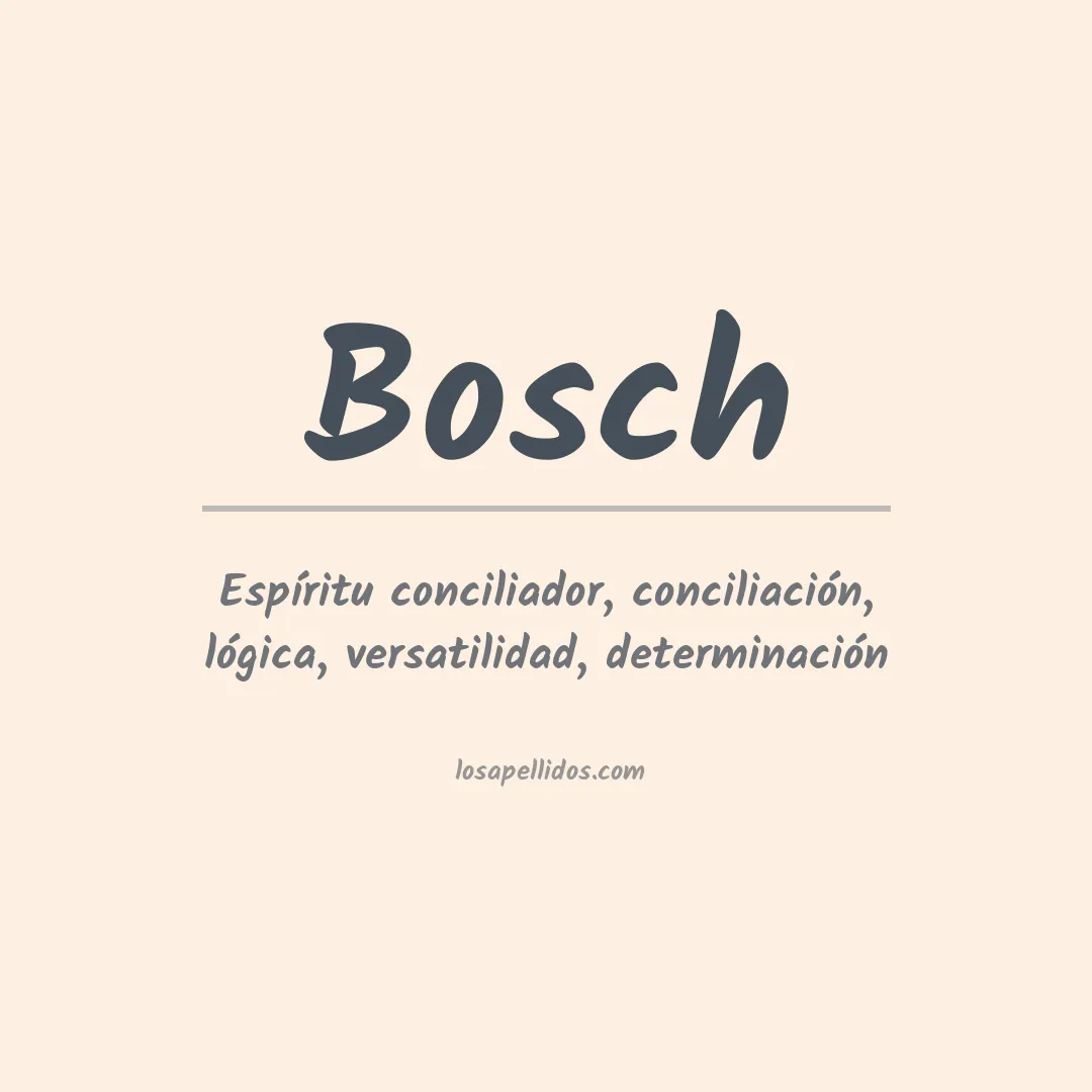 Apellido Bosch