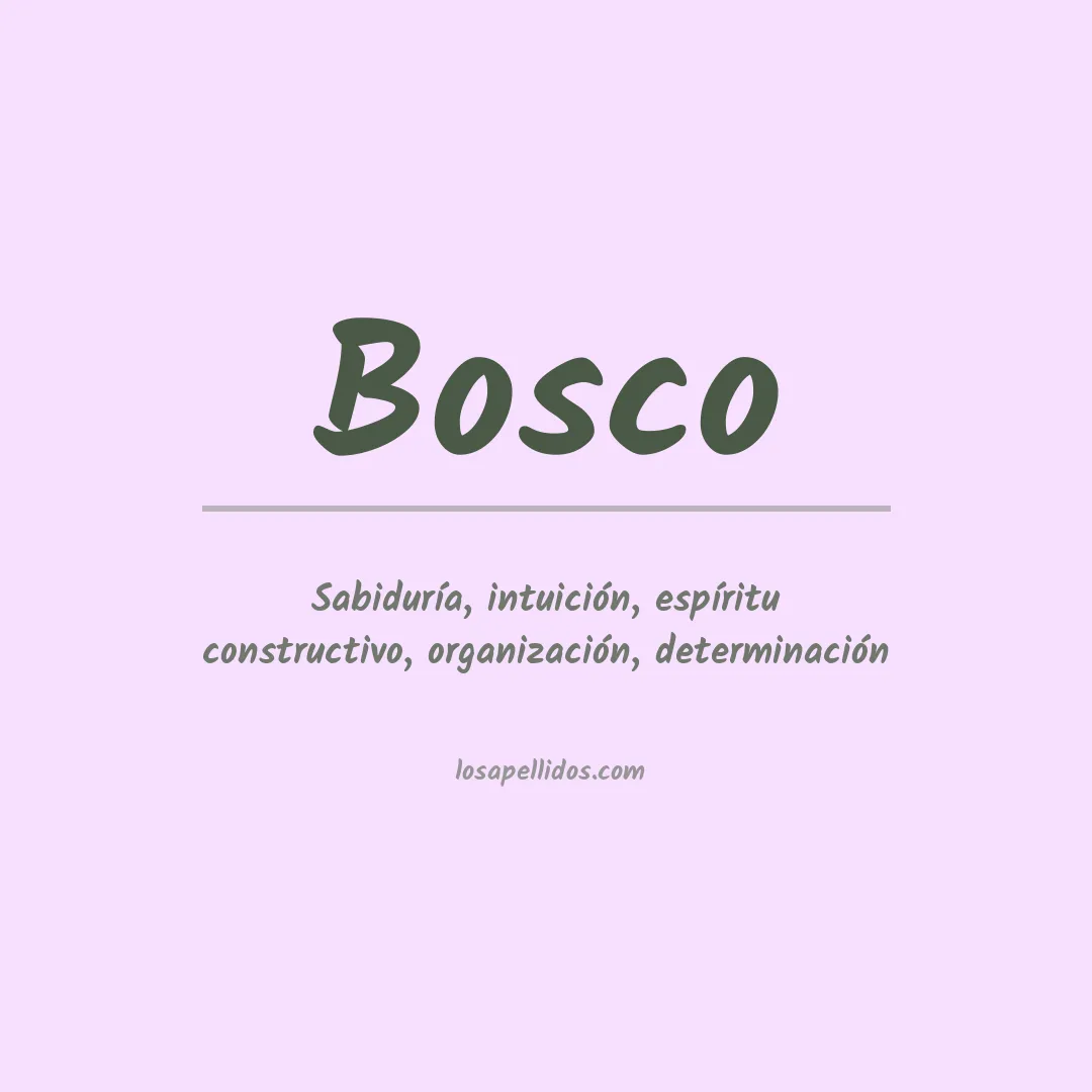 Apellido Bosco