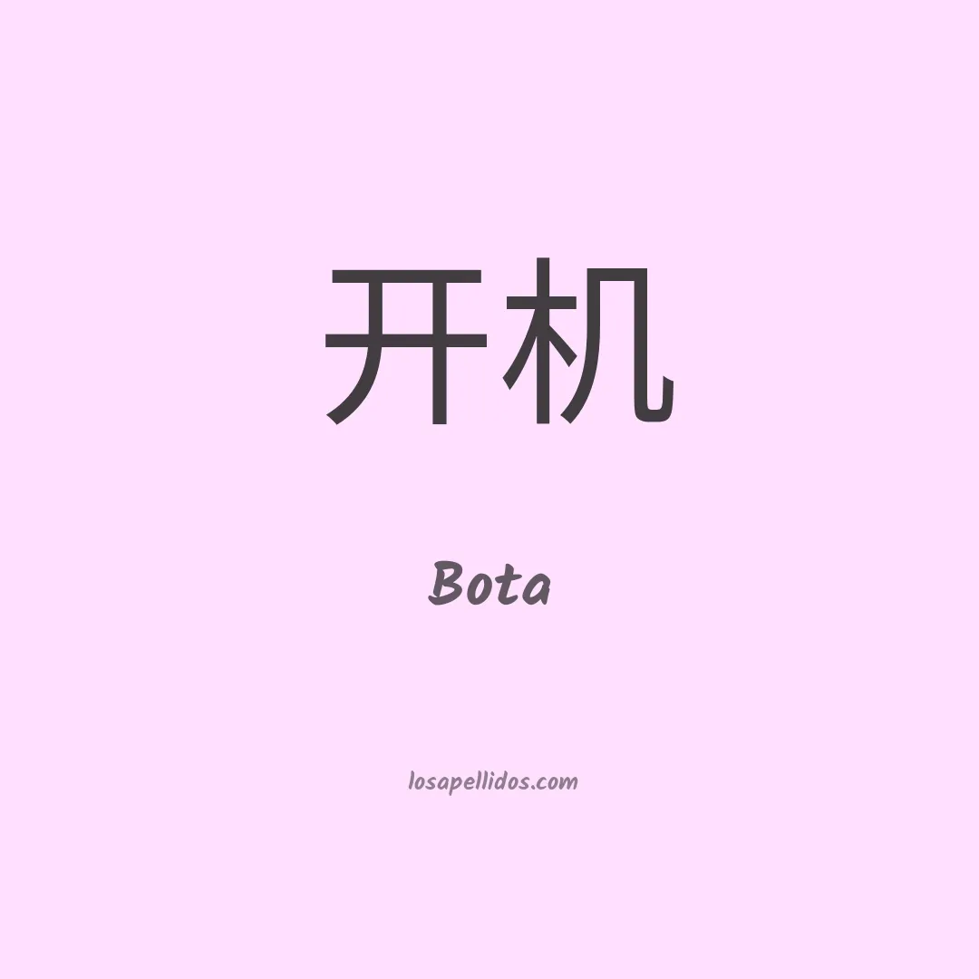Bota en chino