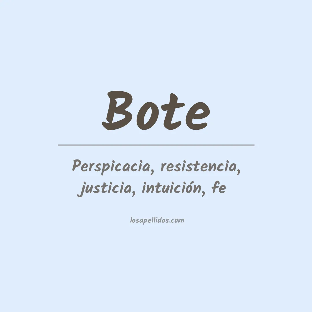 Apellido Bote