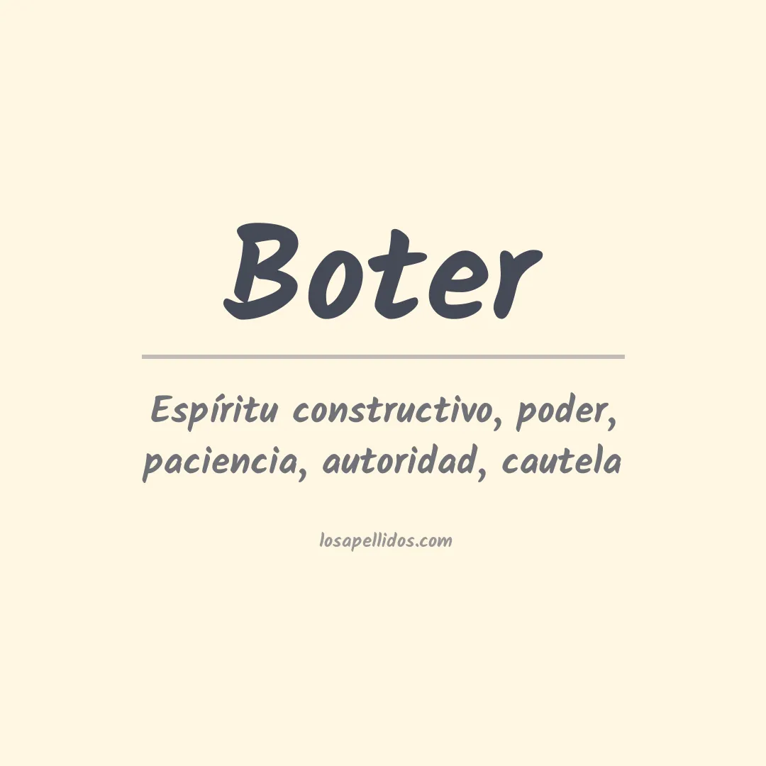 Apellido Boter