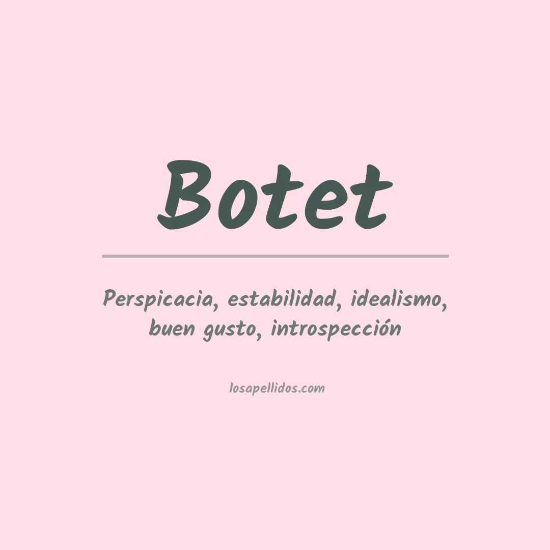 Apellido Botet
