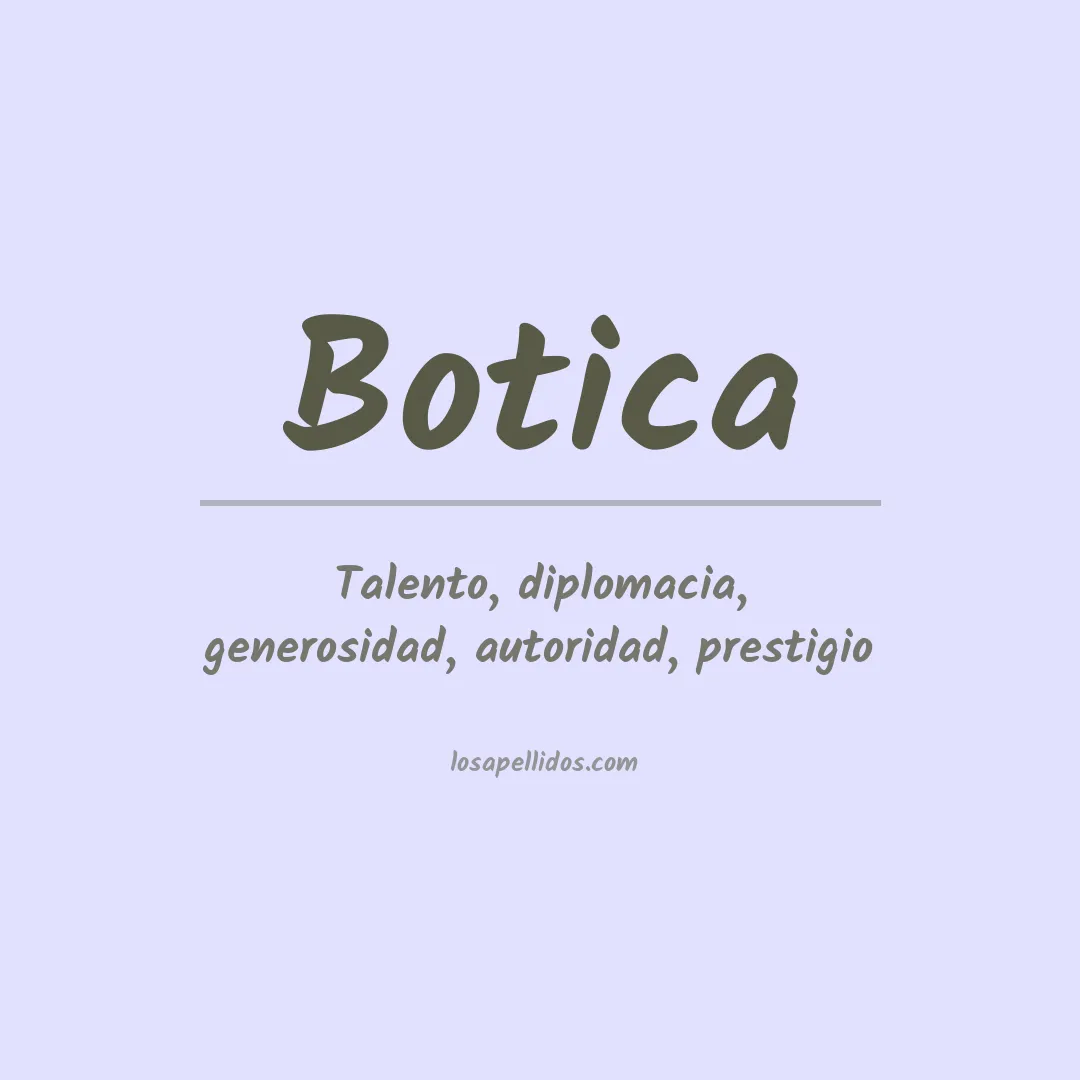 Apellido Botica
