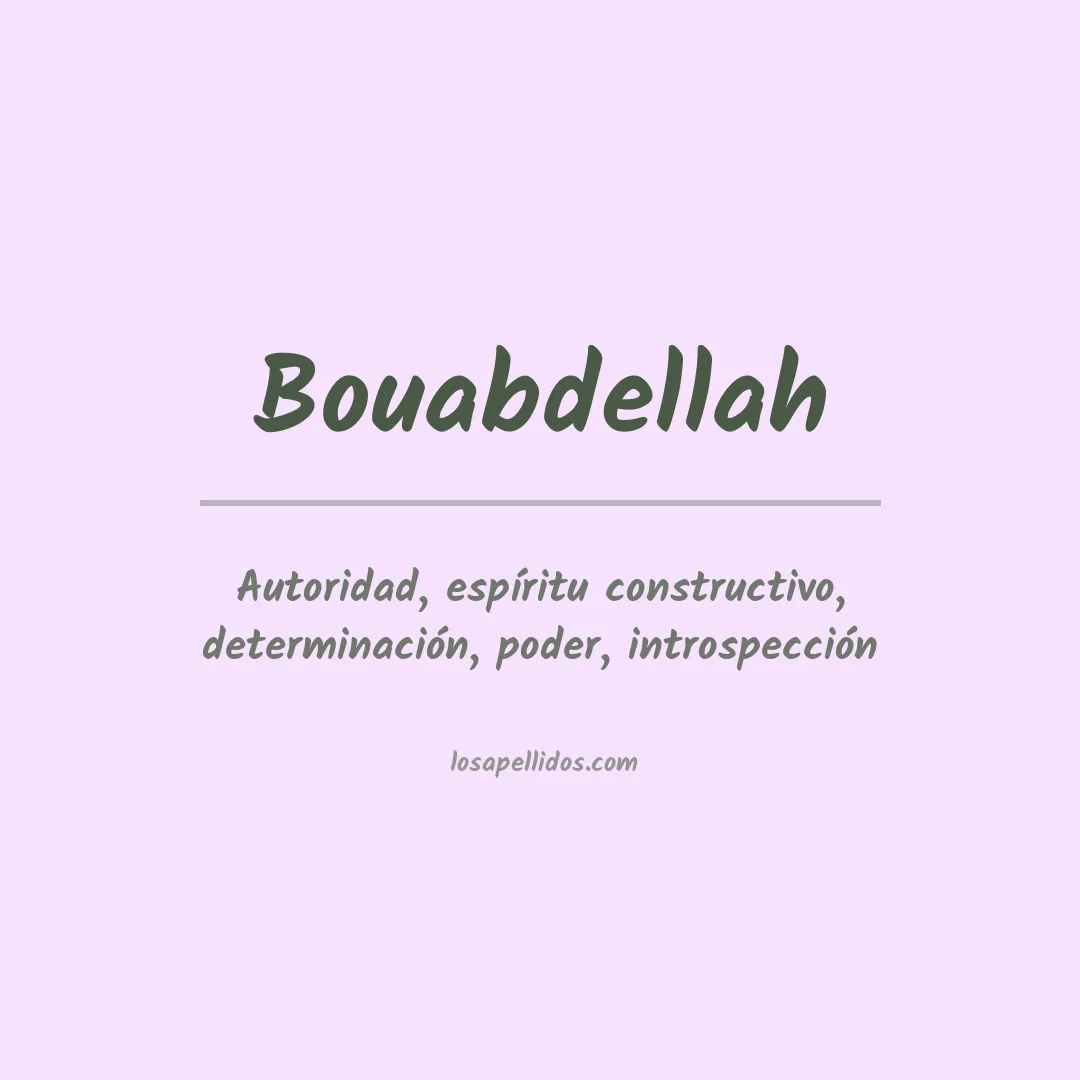 Apellido Bouabdellah