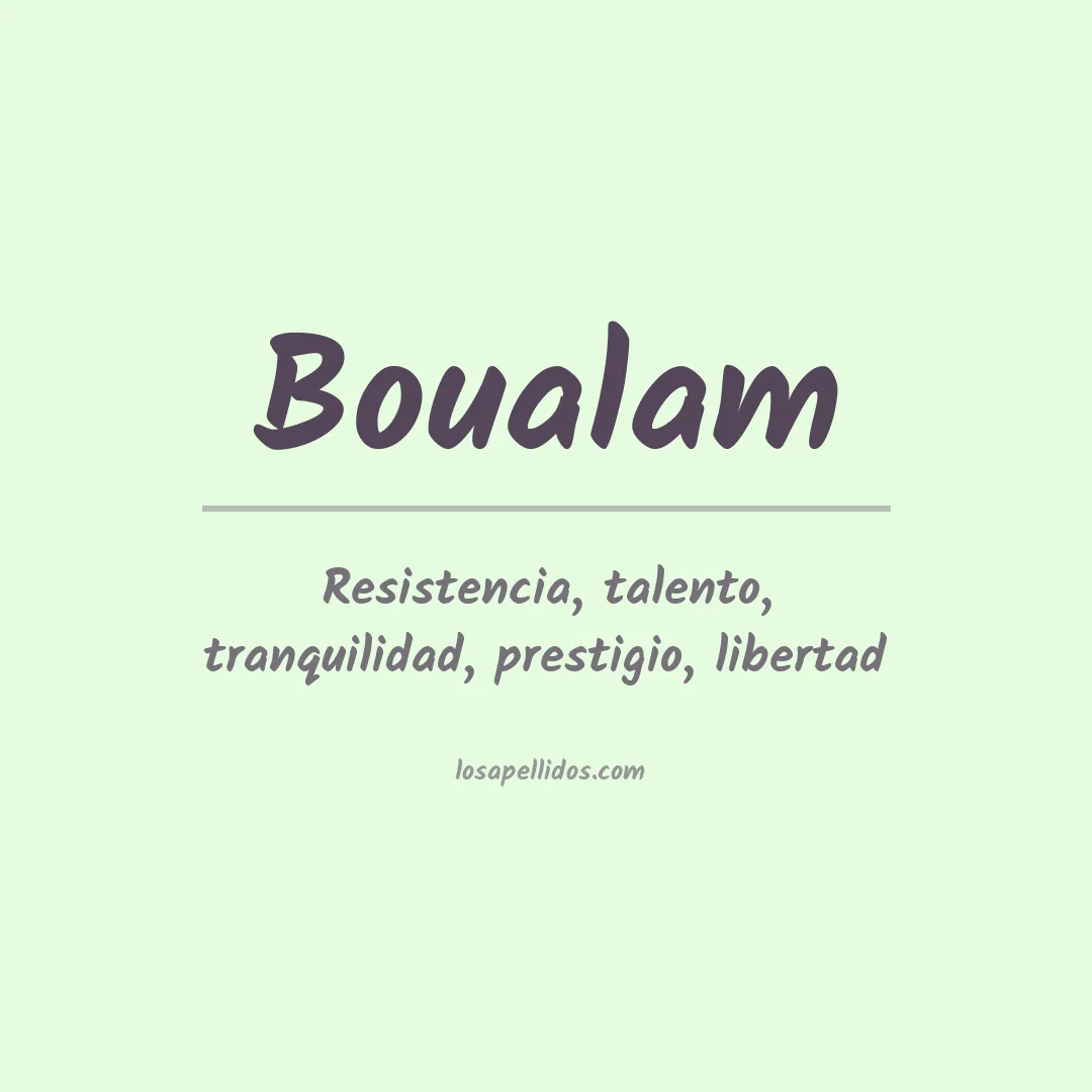 Apellido Boualam