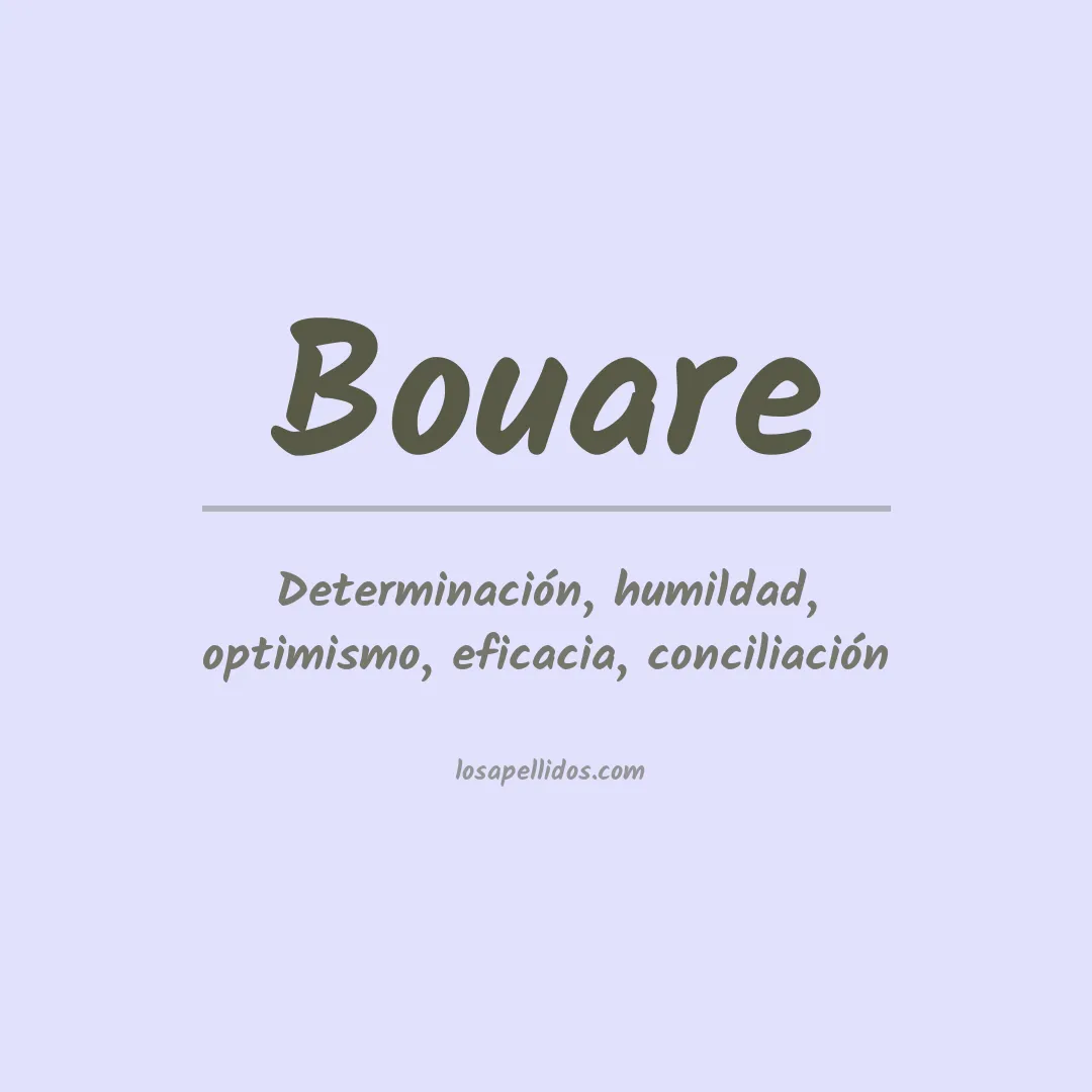 Apellido Bouare