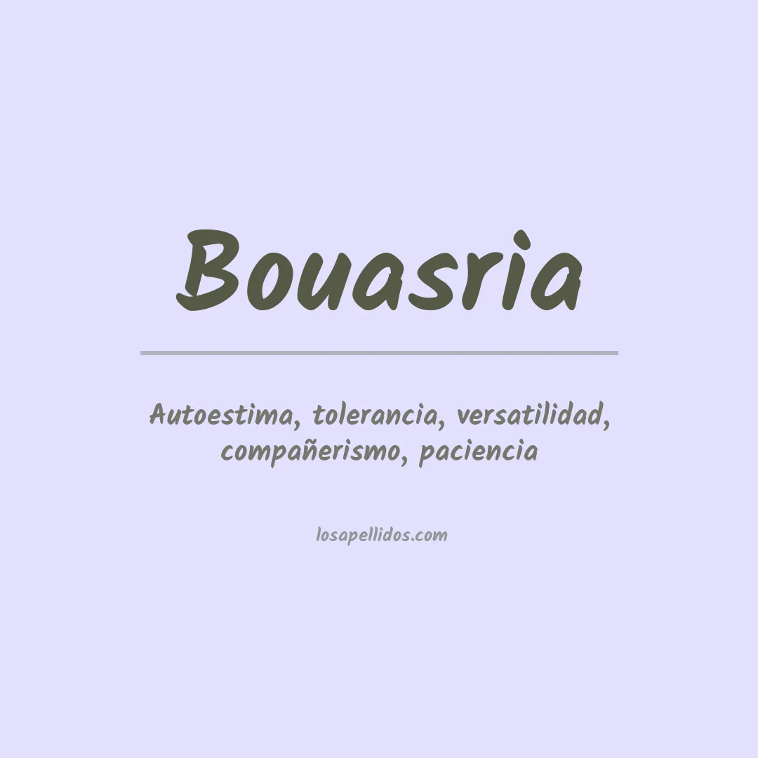 Apellido Bouasria