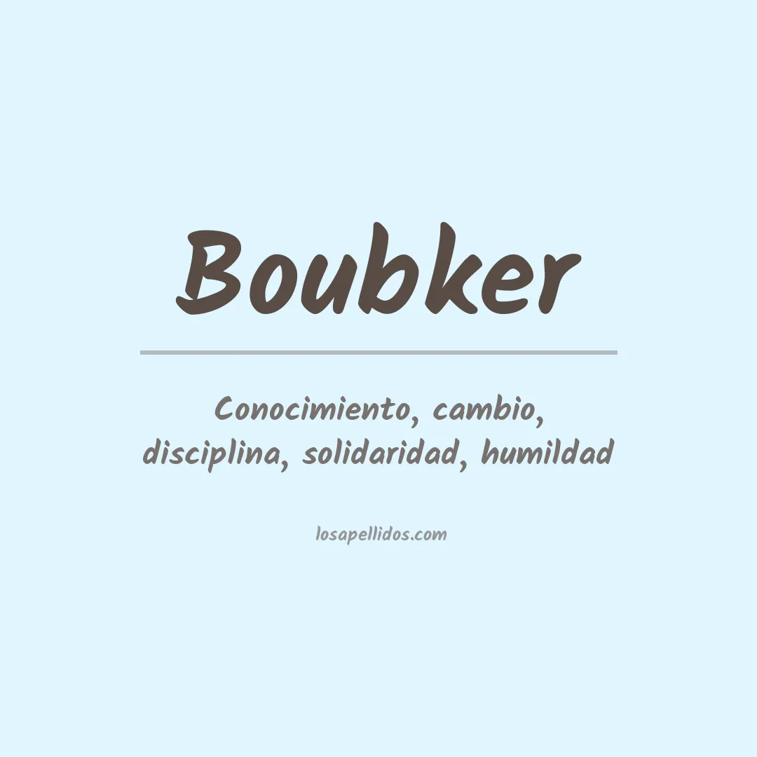 Apellido Boubker