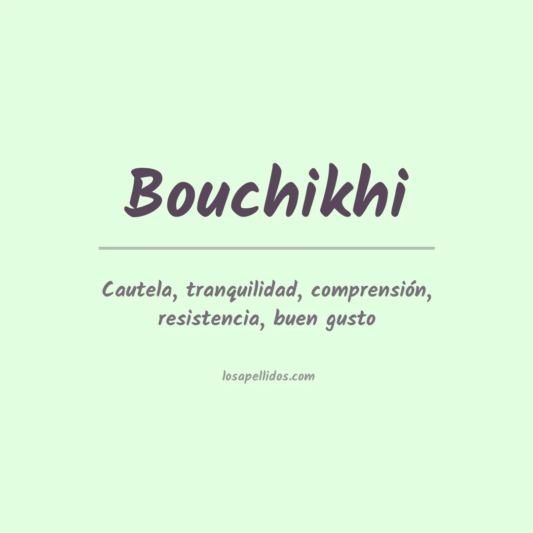 Apellido Bouchikhi