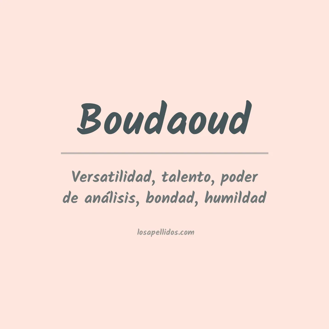 Apellido Boudaoud
