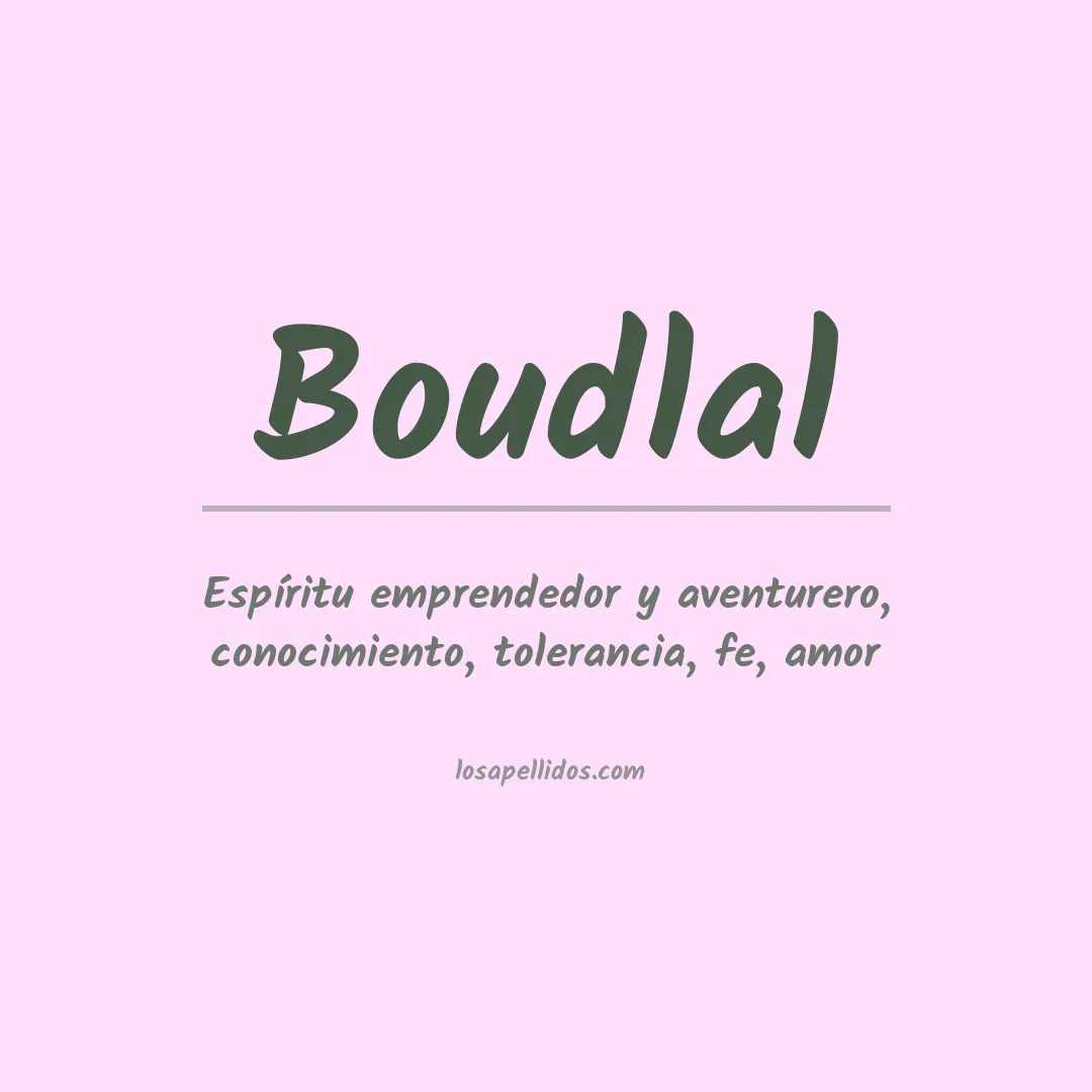 Apellido Boudlal