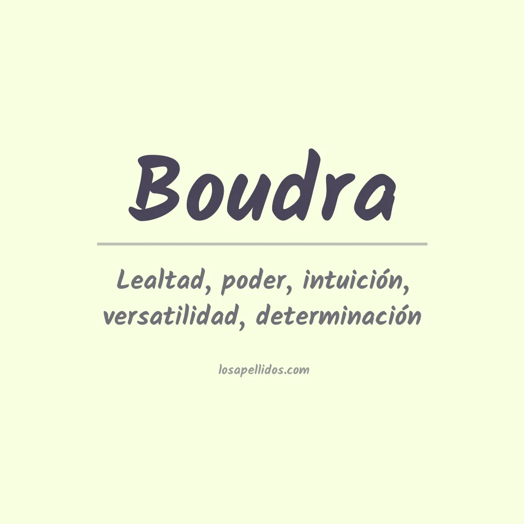 Apellido Boudra