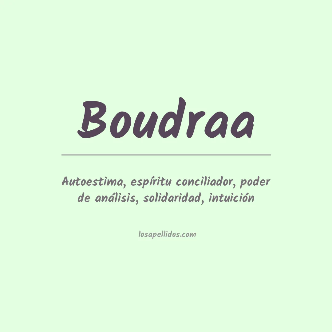 Apellido Boudraa