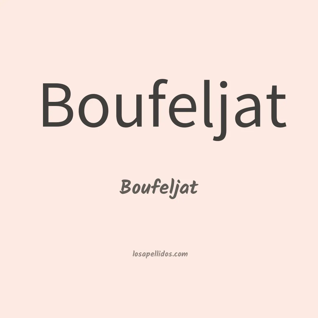 Boufeljat en chino