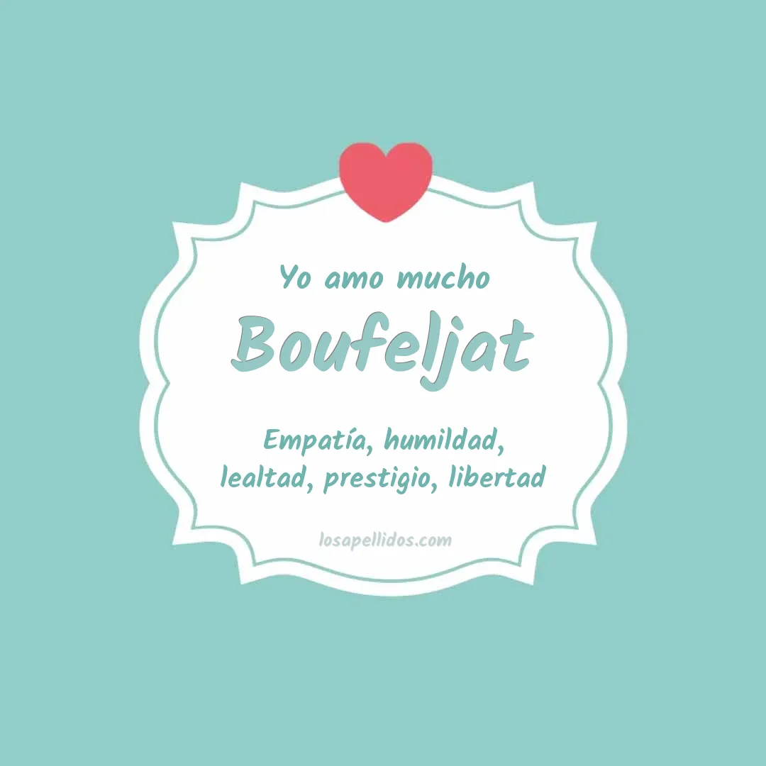 Yo amo mucho Boufeljat