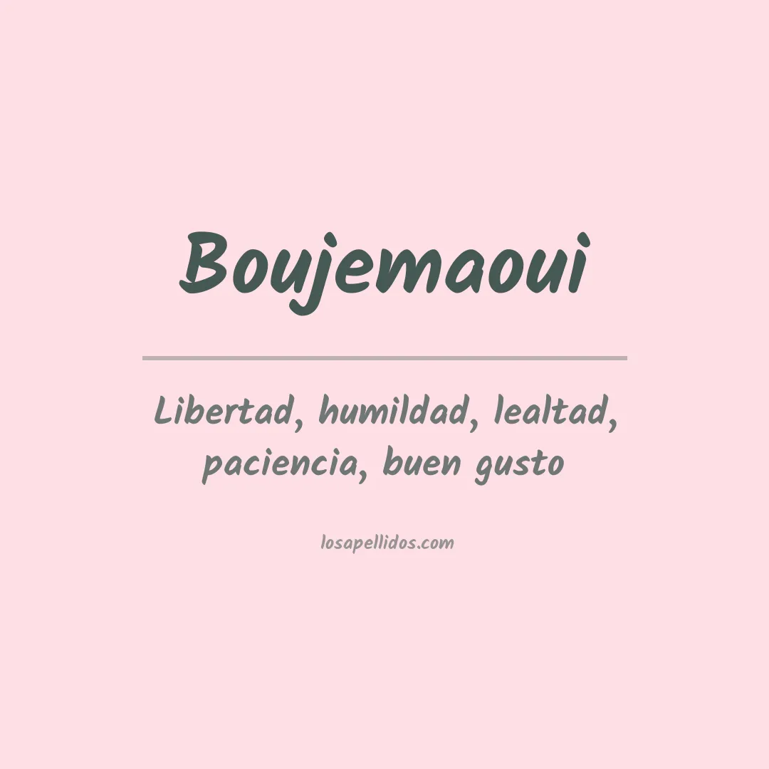 Apellido Boujemaoui
