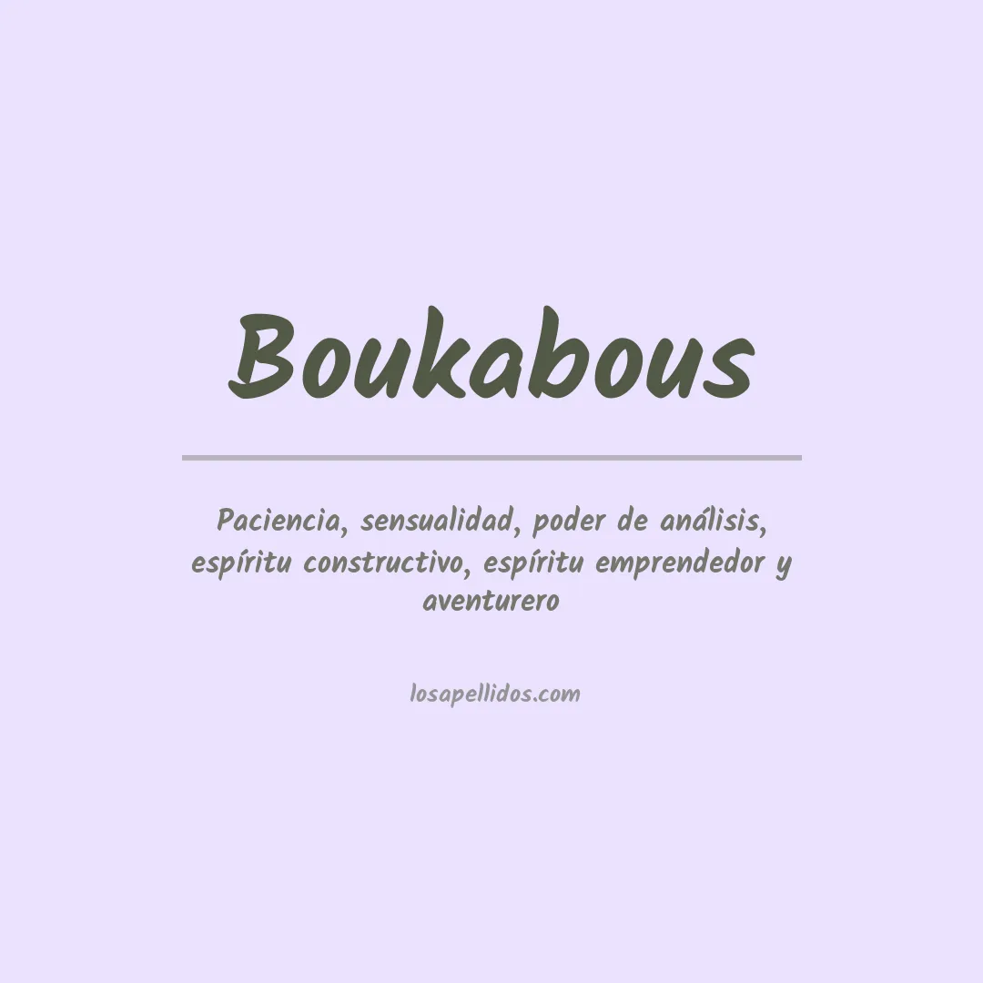 Apellido Boukabous