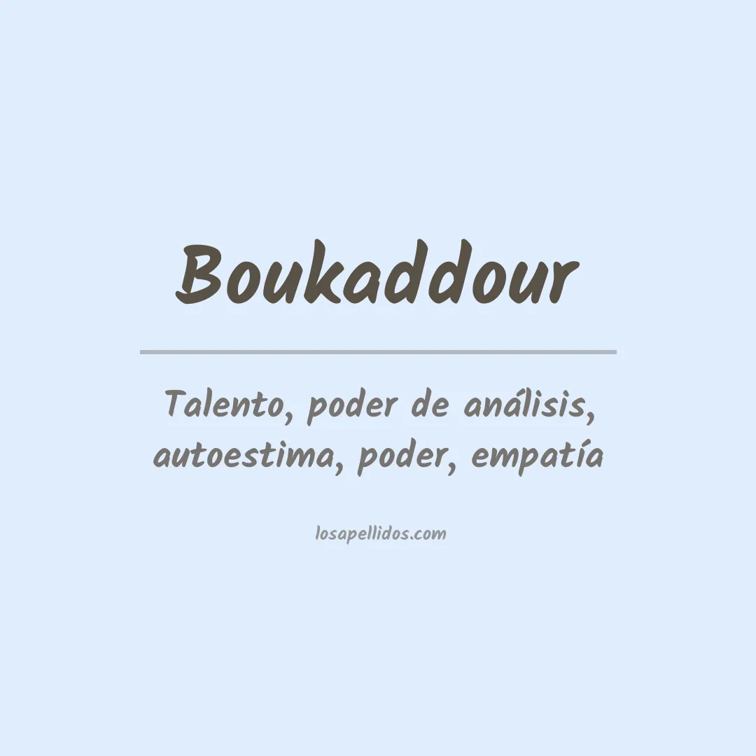 Apellido Boukaddour