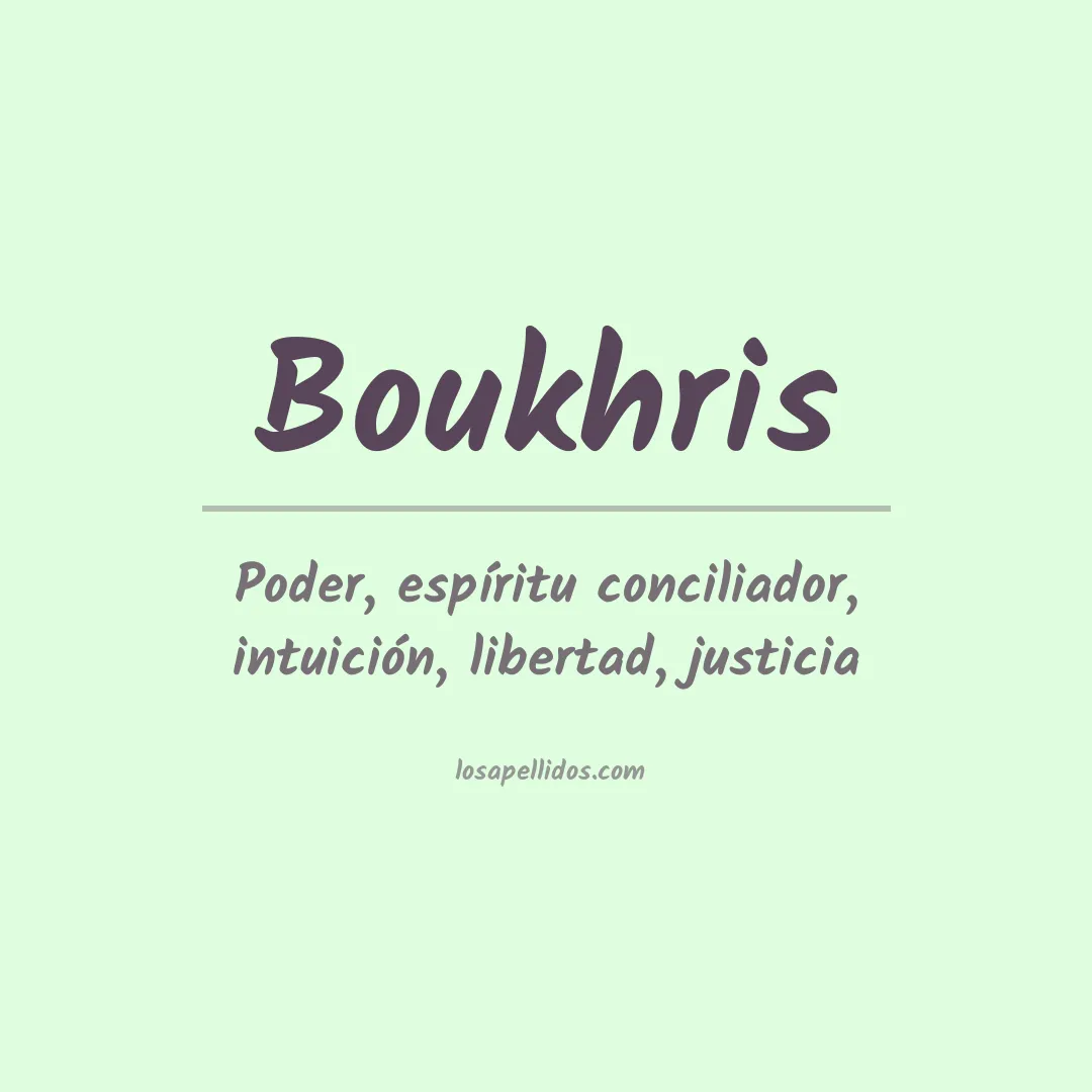 Apellido Boukhris