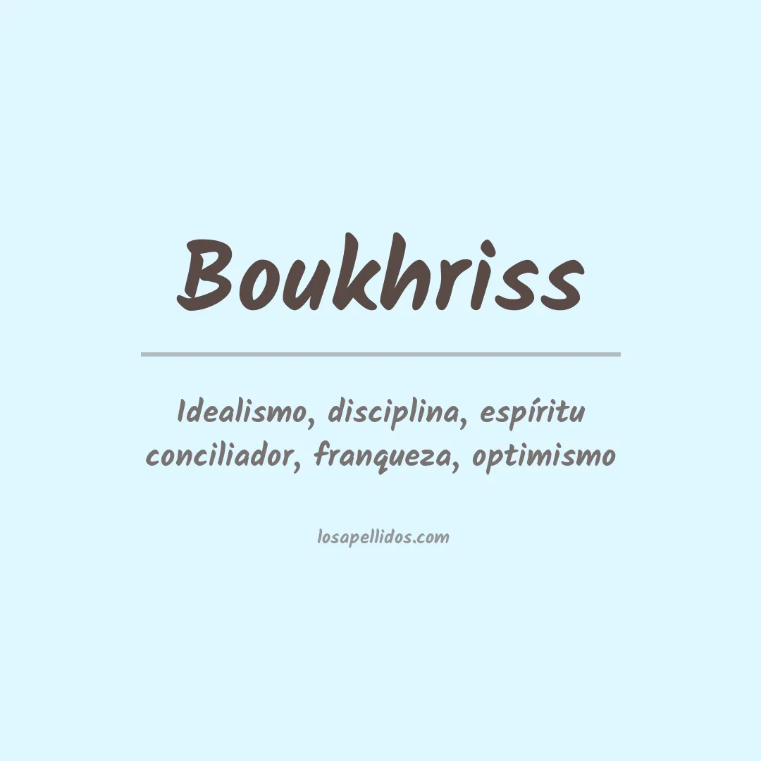 Apellido Boukhriss