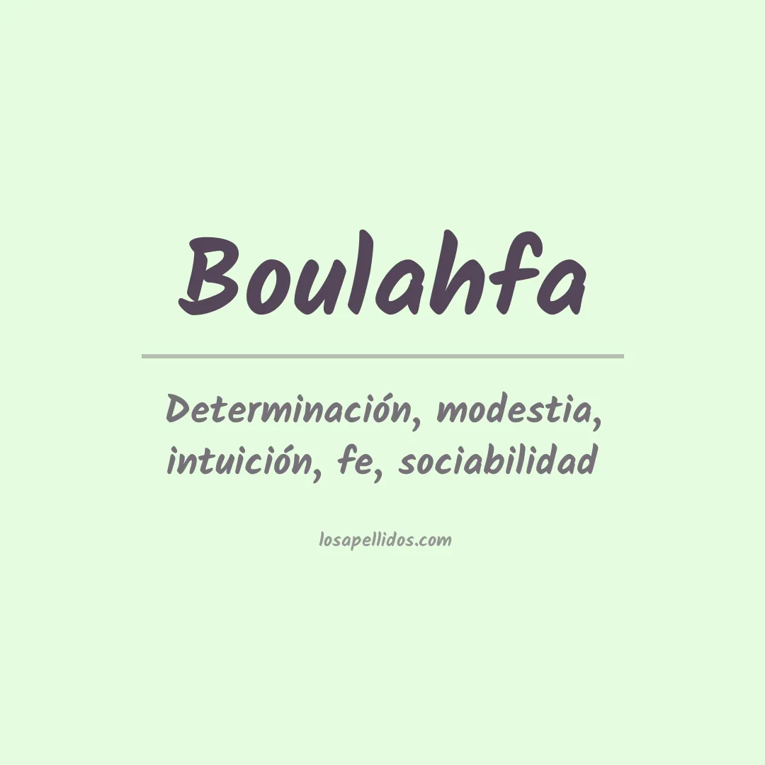Apellido Boulahfa
