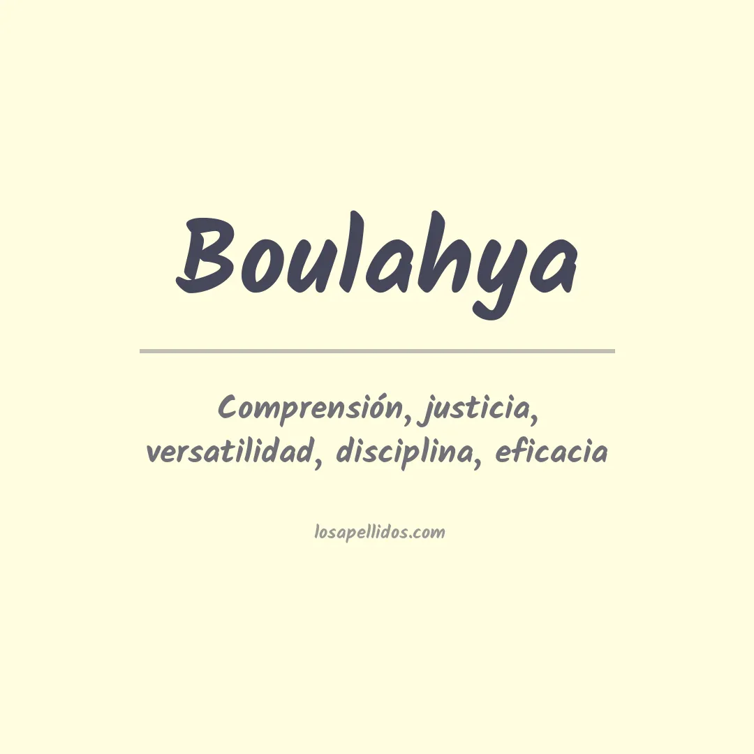 Apellido Boulahya