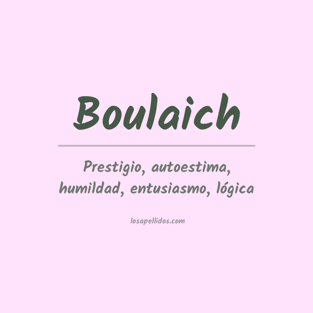 Apellido Boulaich