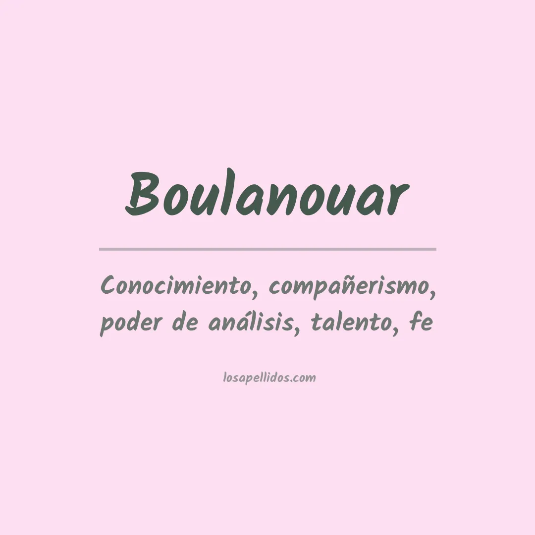Apellido Boulanouar