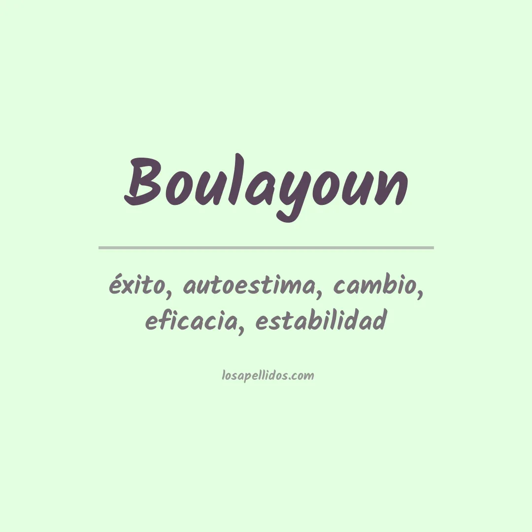 Apellido Boulayoun