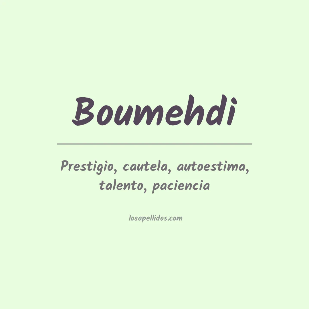 Apellido Boumehdi