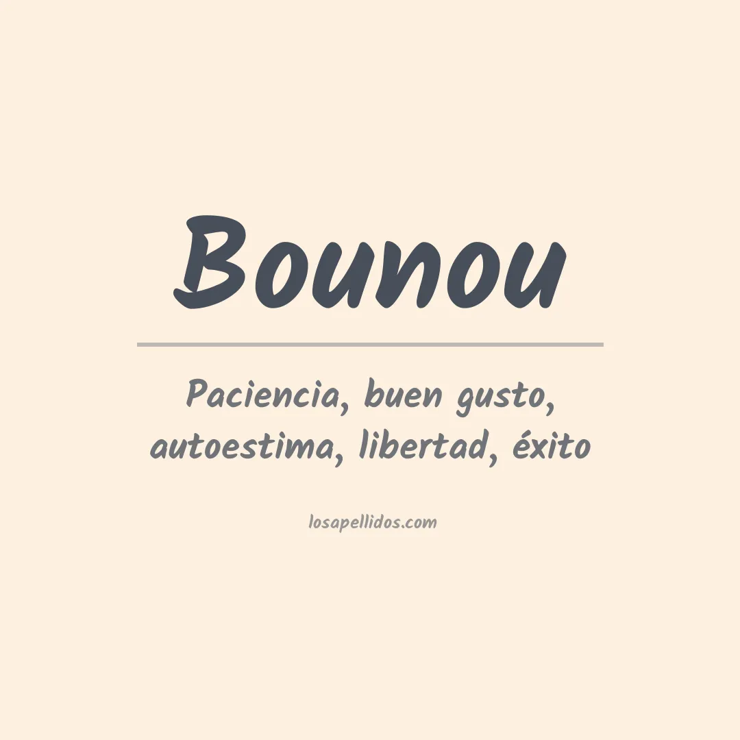 Apellido Bounou