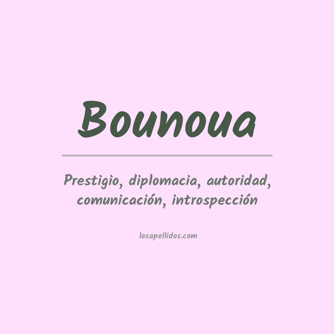 Apellido Bounoua