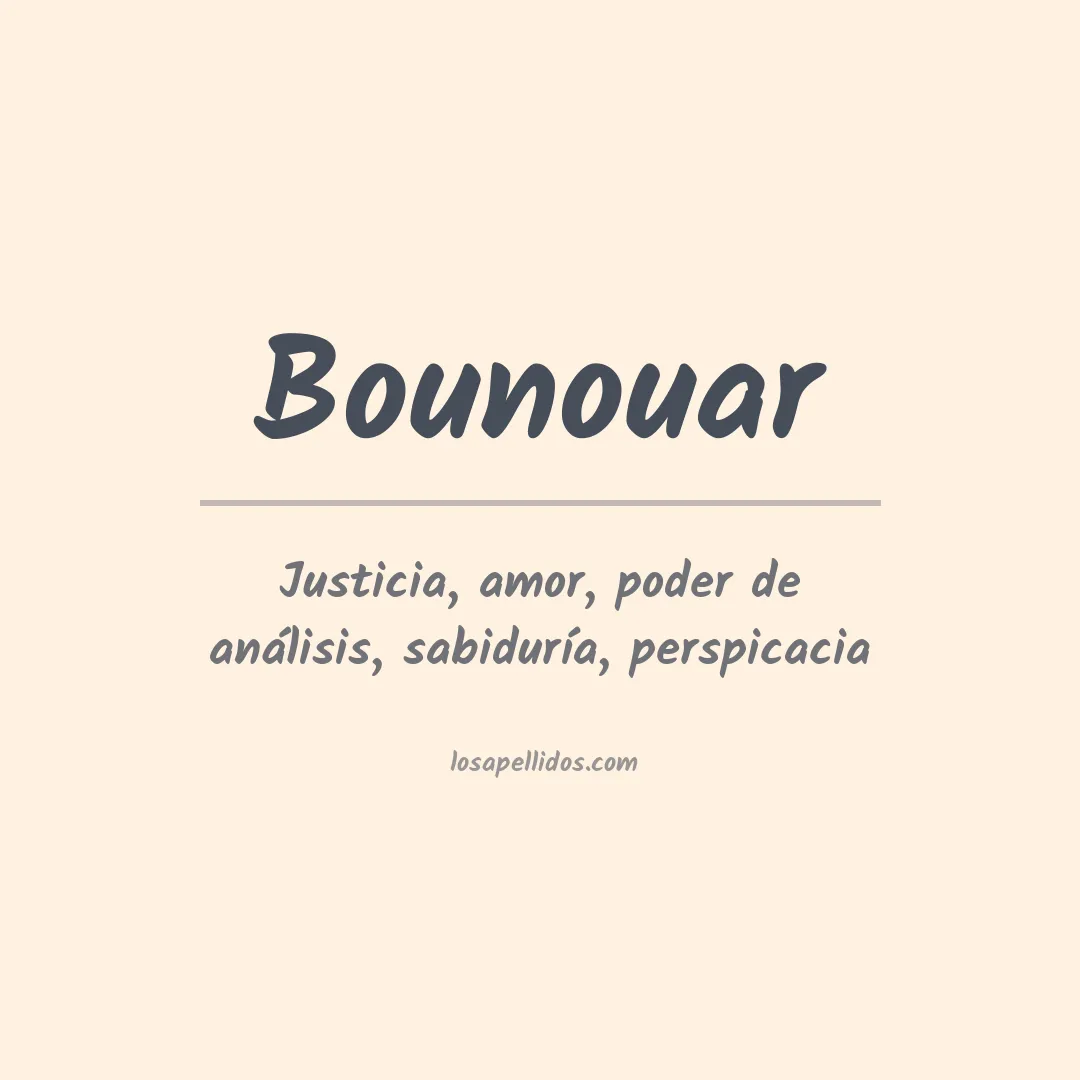 Apellido Bounouar